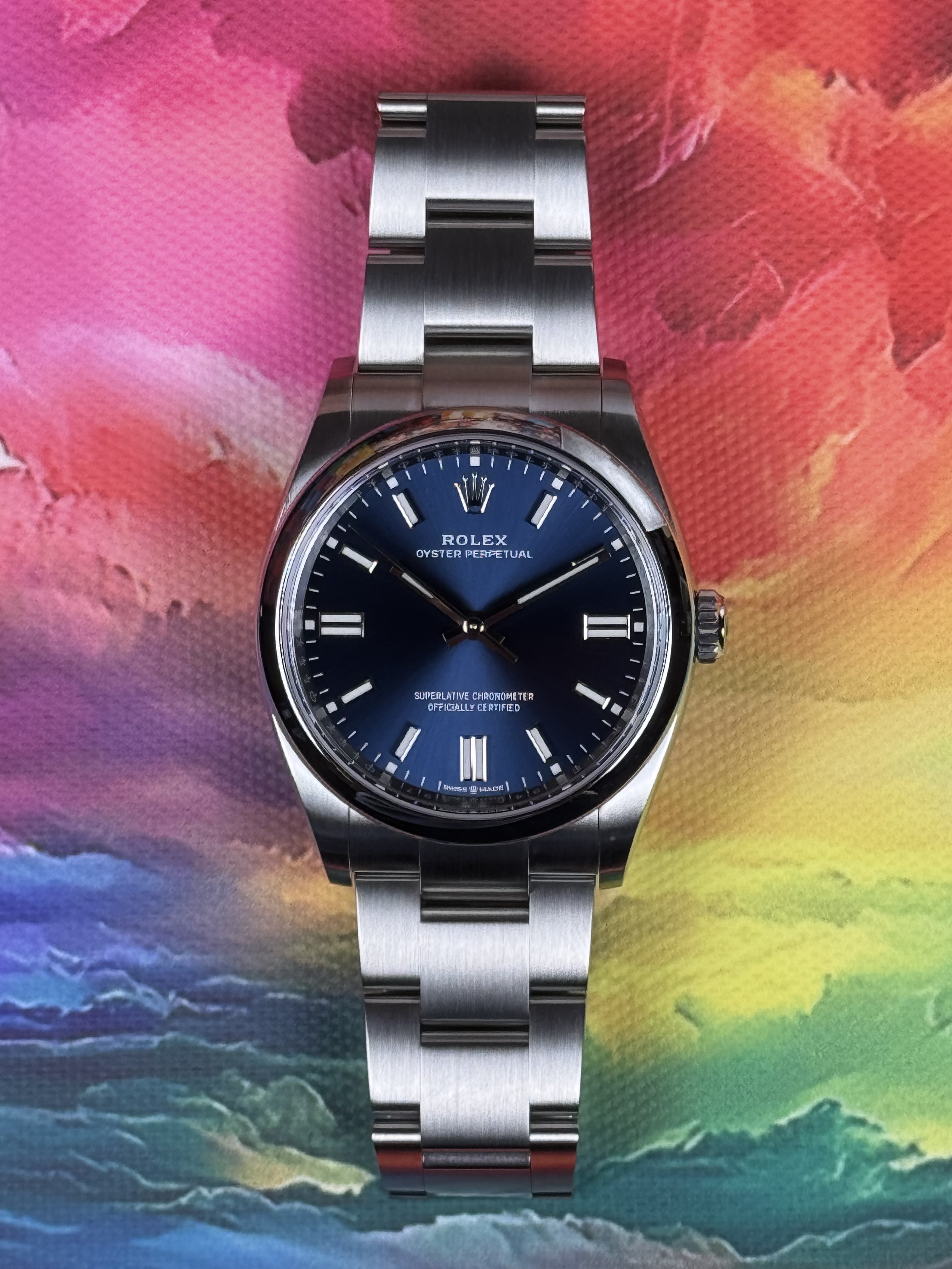 Rolex Oyster Perpetual Blue Dial